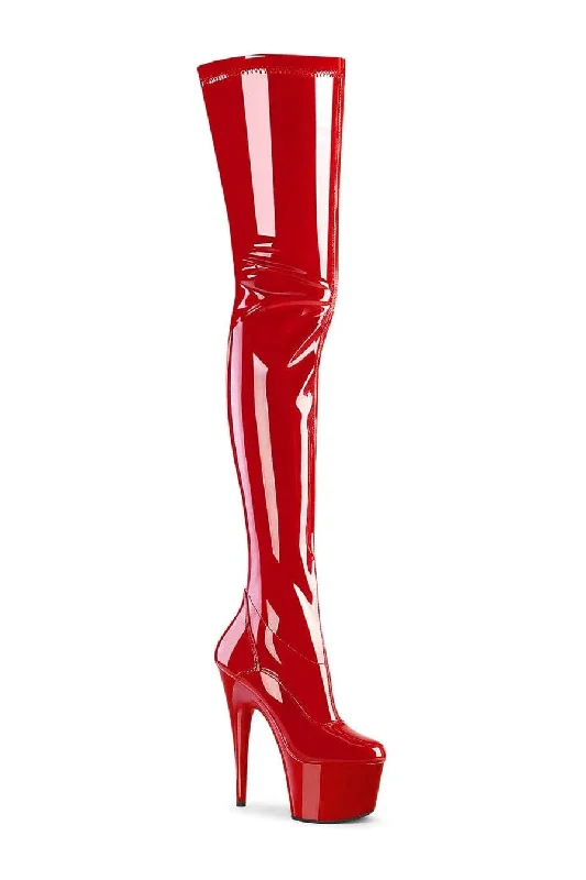 ADORE-4000 Red Patent Thigh Boot