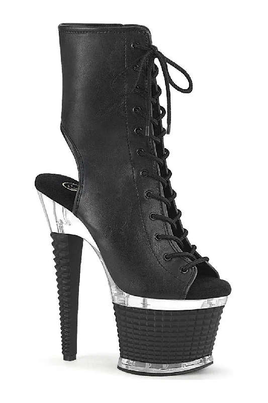 SPECTATOR-1016 Ankle Boot | Black Faux Leather