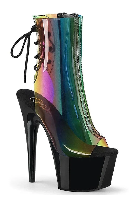 ADORE-1018C-RB Exotic Boot | Rainbow Vinyl