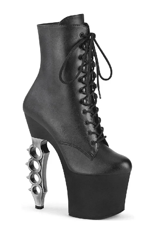 IRONGRIP-1020 Ankle Boot | Black Faux Leather