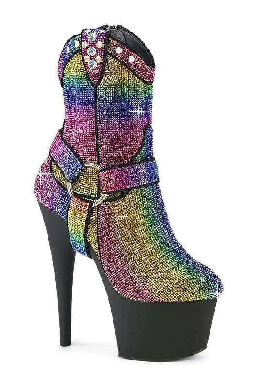 ADORE-1029RS Multi Faux Suede Ankle Boot