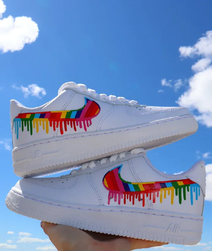 NIKE AIR FORCE 1 CUSTOM RAINBOW DRIP