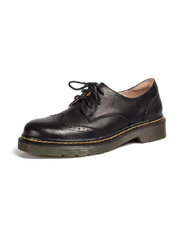 Genuine Leather Thick Heel Oxford Shoes for Women