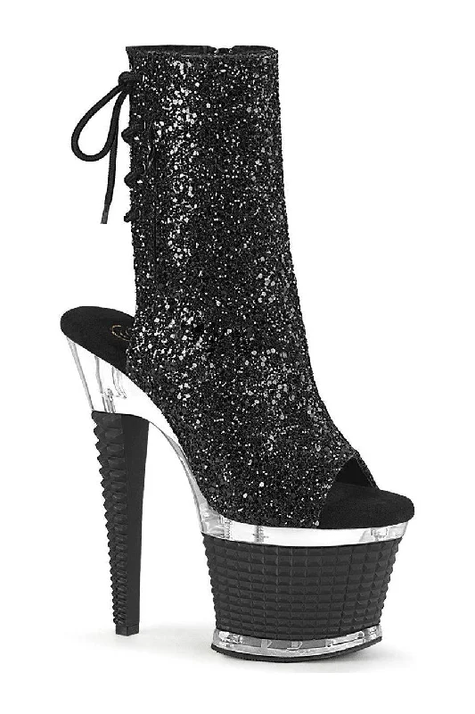 SPECTATOR-1018G Ankle Boot | Black Glitter