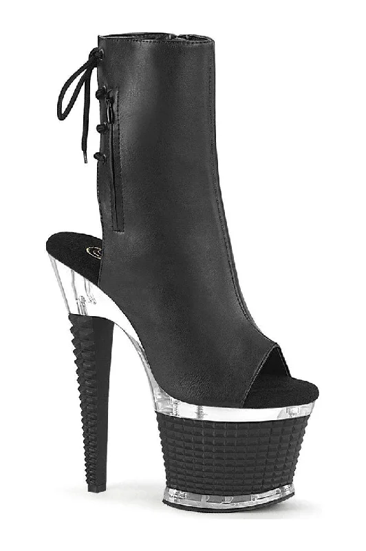 SPECTATOR-1018 Ankle Boot | Black Faux Leather