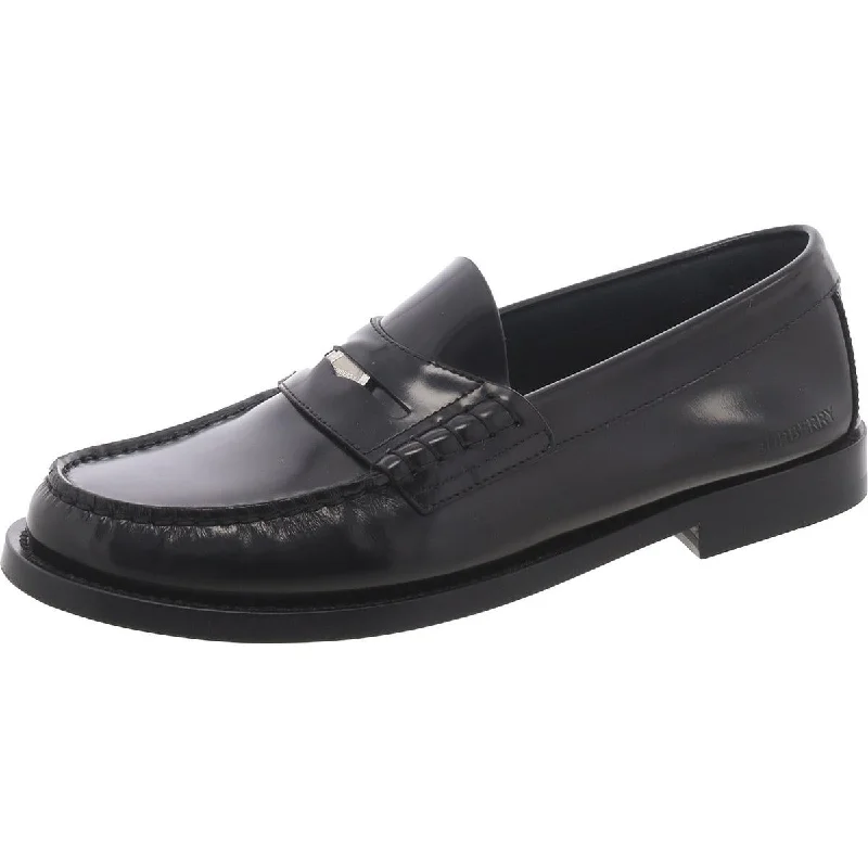 Womens Leather Flat Loafers