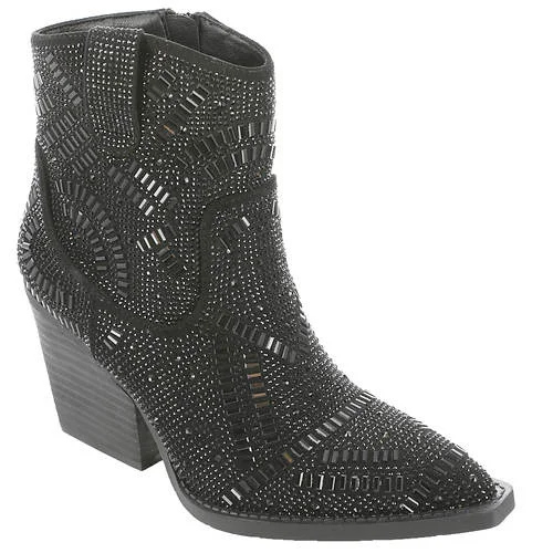 Very G Maze Sparkly Bootie-Black