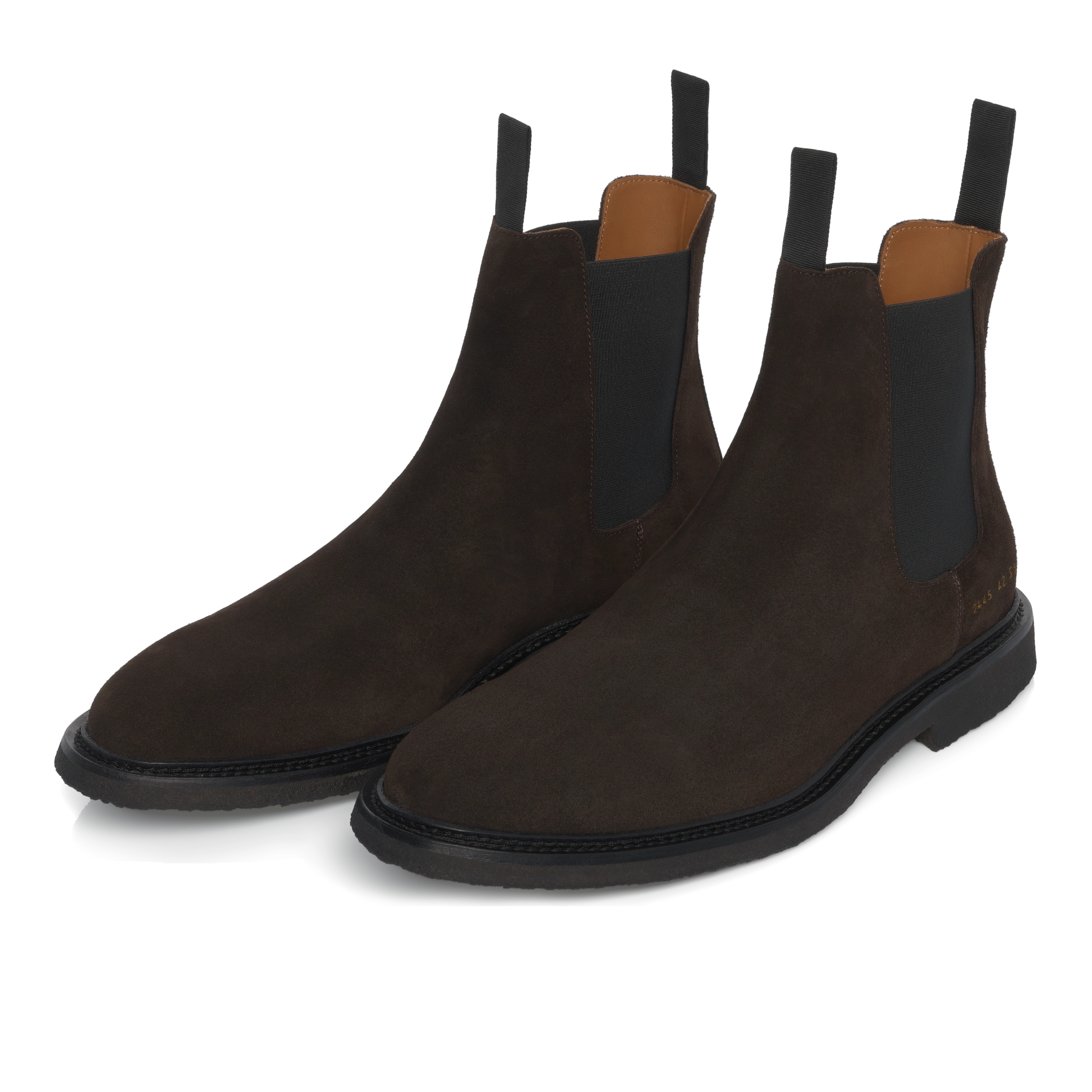 Waxed Suede Leather Chelsea Boot in Brown