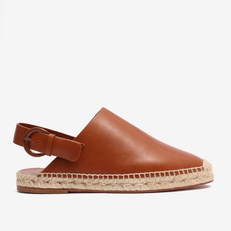 Women's Leather Espadrilles Sandals Bahía Brown