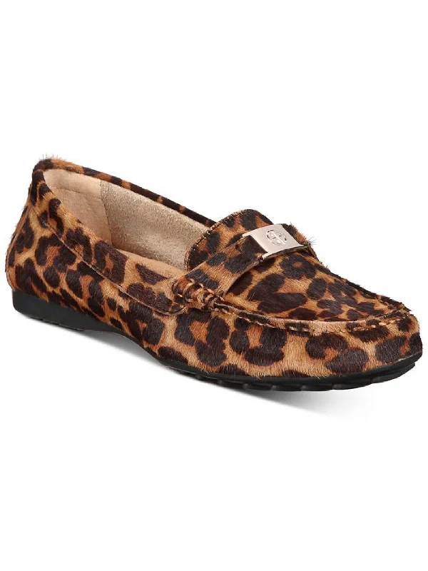 Dailyn Womens Animal Print Moccasin Loafers