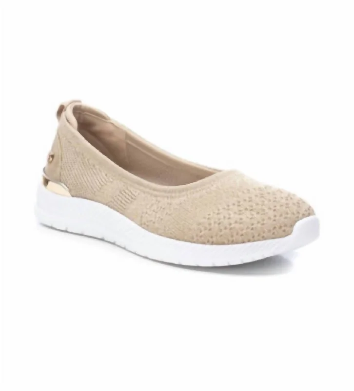 Women's Ballet Flats Shoes In Beige