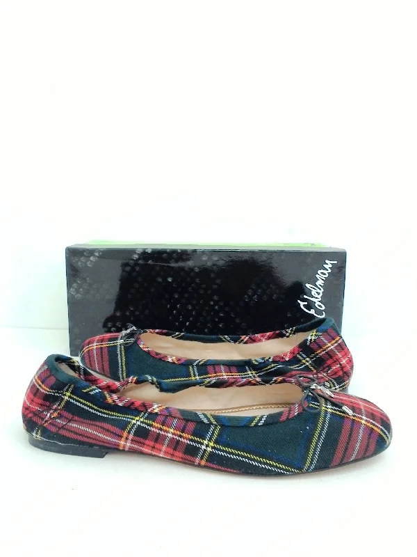 Sam Edelman Women's Felicia Red Plaid Flats Size 9 M