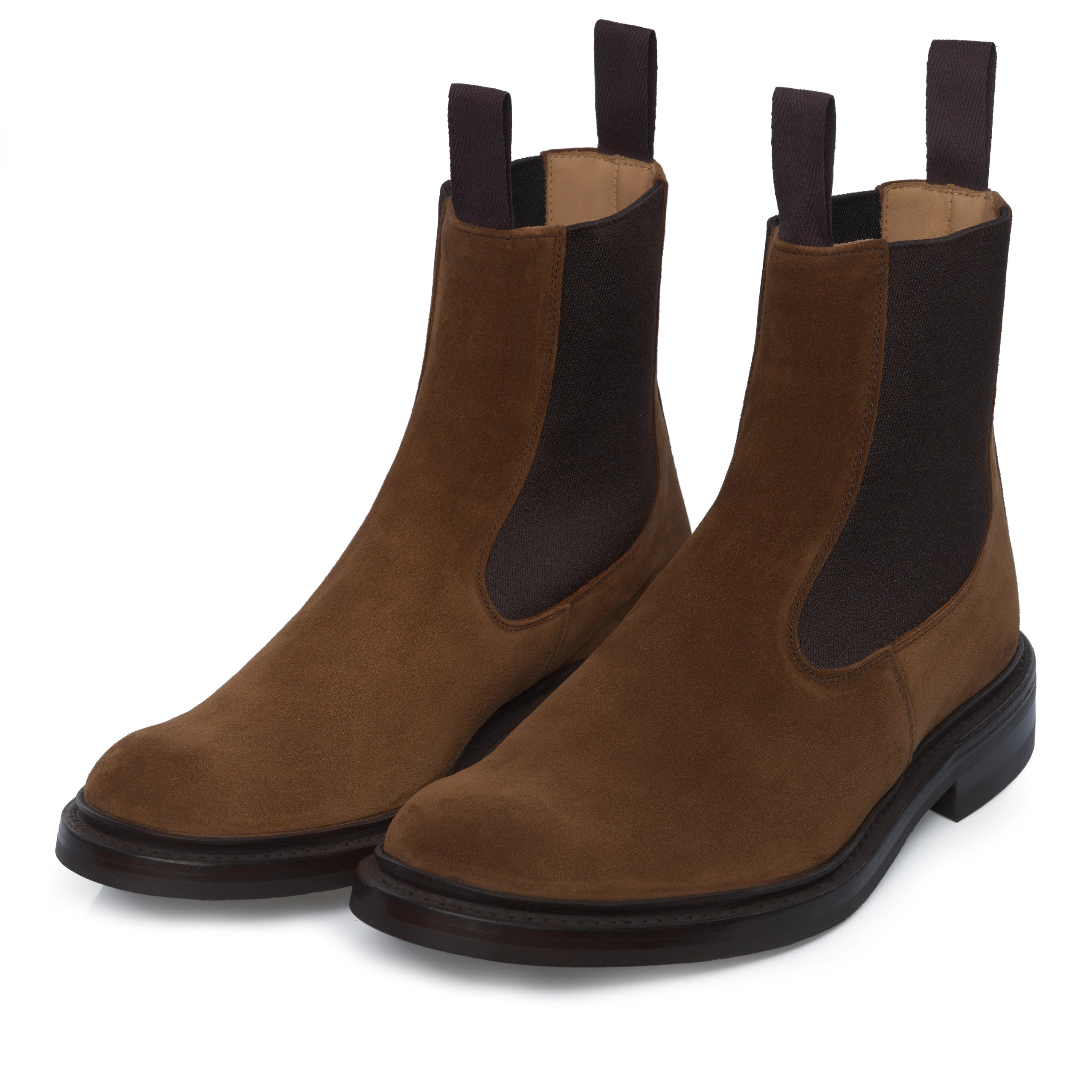 "Stephen" Suede Slip-On Chelsea Boots in Cubana