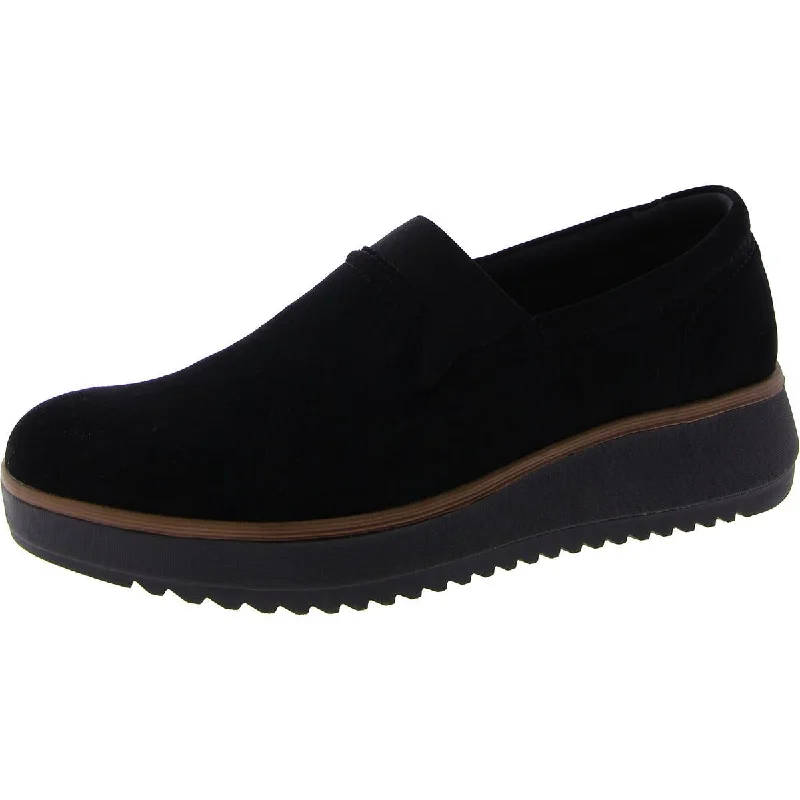 Womens Suede Slip On Slip-On Sneakers