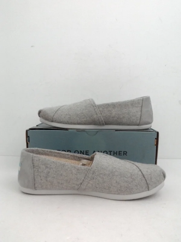 Toms Women's Classic Grey Felt/Faux Shearling Size 8.5