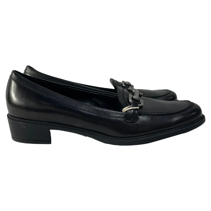 Salvatore Ferragamo Horsebit Slip-On Loafers in Black Leather