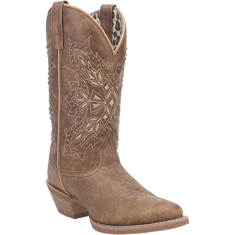 Laredo Womens Journee Brown Leather Cowboy Boots 7 M