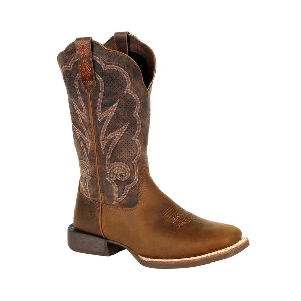 Women's Durango DRD0376 12" Rebel Pro Cognac Ventilated Square Toe Boot