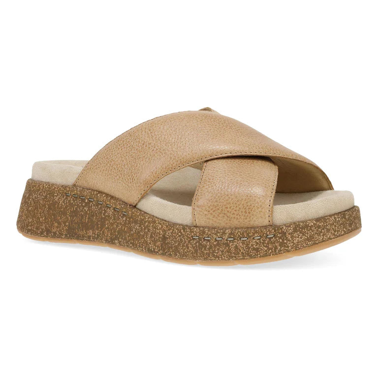 Bridget Platform Cork Sandal in Suede Honey