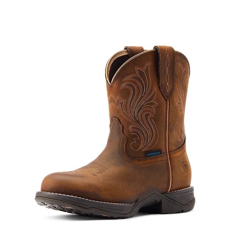 ARIAT WOMEN'S Style No. 10044411 Anthem Round Toe Shortie Waterproof Western Boot