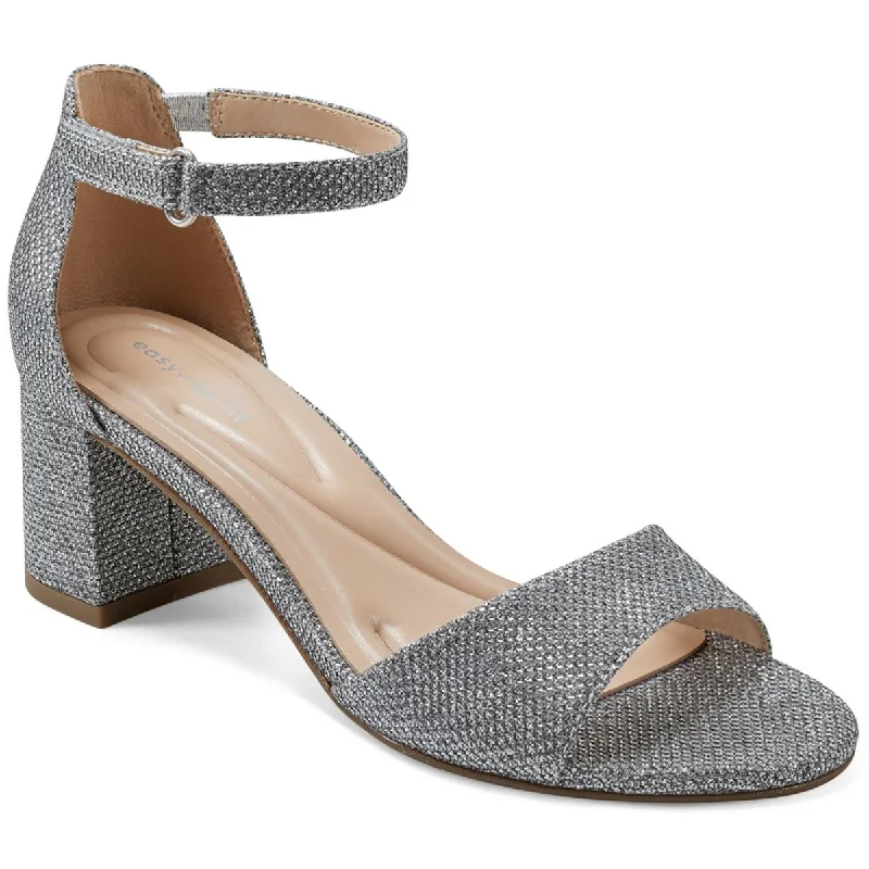 Easy Spirit Womens Daven 2 Glitter Ankle Strap Heels