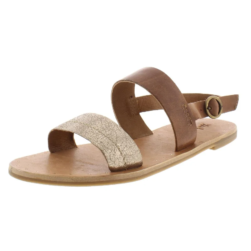 Frye Womens Ally 2 Leather Slingback Flat Sandals