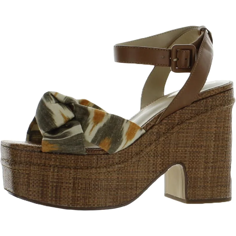 Sam Edelman Womens Theresa 2 Faux Trim Square Toe Heels