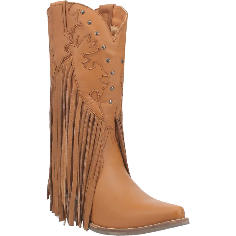 Dingo Womens Hoedown Camel Leather Cowboy Boots